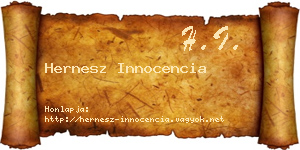 Hernesz Innocencia névjegykártya